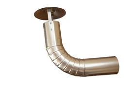 Chapéu Chinês Alumínio Curvo 90 30x30 120mm Chapéu Chinês Alumínio Curvo 90 30x30 120mm