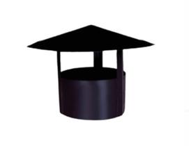 Chapéu Chinês em Aço Carbono com 110mm de Diâmetro -Preta