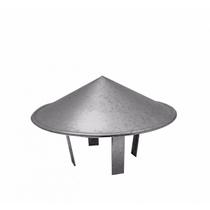 Chapéu chinês galvanizado para dutos de 115 mm de diâmetro para topo de chaminé