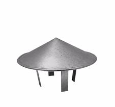 Chapéu chinês galvanizado para dutos de 250 mm de diâmetro para topo de chaminé Chapéu chinês galvanizado para dutos de 250 mm de diâmetro para topo de chaminé