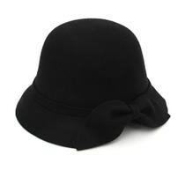 Chapeu cloche - chapeus 25 - preto - tamanho único