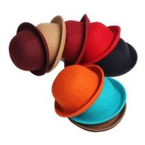Chapeu Coco Feltro Feminina Cores Variados ESTILO RETRO