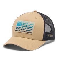 Chapéu Columbia PFG Fish Flag Mesh Snap Back Beach unissex Chapéu Columbia PFG Fish Flag Mesh Snap Back Beach unissex