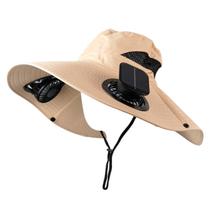 Chapéu com Ventilador Solar Recarregável - Bela Flor