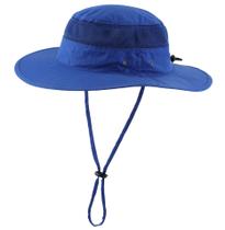 Chapéu Connectyle Wide Brim, proteção UV, azul, aba de 7,6 cm
