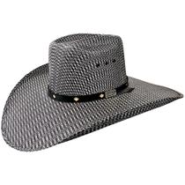 Chapéu country bicolor preto e branco unissex banda de couro Chapéu country bicolor preto e branco unissex banda de couro