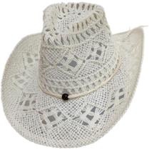 Chapéu Country Branco Cowboy Sertanejo Rodeio Shows Peão Estiloso Unissex