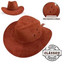 Chapéu Country Cowboy Feminino Boiadeira Vaqueiro Festa Junina Barretos Rodeio Peão Pegweb Camurça Premium