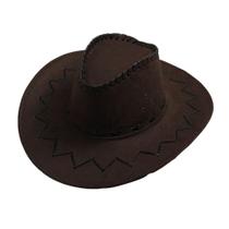 Chapéu Country Cowboy Festa Junina Marrom Traçado Unissex Chapéu Country Cowboy Festa Junina Marrom Traçado Unissex