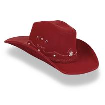 Chapéu Country Cowboy Rodeio Masculino / Feminino em Couro - Traiado