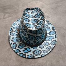 Chapéu Country Feminino Aba Curta de ONCINHA Lona Brilhosa 2 Cores