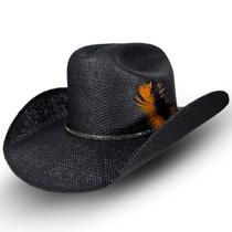 Chapéu Country Feminino Com Brilho Preto De Palha Bandinha Chapéu Country Feminino Com Brilho Preto De Palha Bandinha