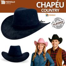 Chapéu Country Feminino Masculino Festa Junina Caipira Rodeio Unissex Boiadeira Rodeio Sertanejo Cowboy MONOLO