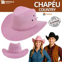 Chapéu Country Feminino Masculino Festa Junina Caipira Rodeio Unissex Boiadeira Rodeio Sertanejo Cowboy MONOLO