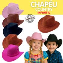Chapéu Country Infantil Criança Cowboy Festa Junina São João Rodeio Barretos Sertanejo PEGWEB Chapéu Country Infantil Criança Cowboy Festa Junina São João Rodeio Barretos Sertanejo PEGWEB