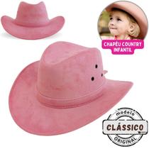 Chapeu Country Infantil Menino Menina Rodeio Sertanejo Festa Peão Boiadeiro Cowboy Barretos Americano Camurça Tradicional Clássico