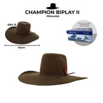 Chapeu Country Marrom Champion Felt Biplay 2 Original - 55