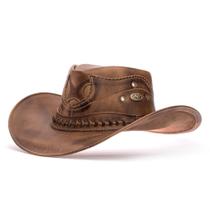 Chapéu Country Masculino Cowboy Vintage Australiano Boiadeiro Para Montar