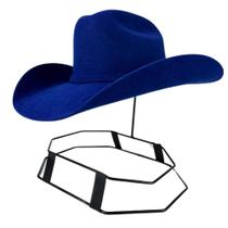 Chapéu Country Modelo Ana Castela Pralana Arizona Azul Royal Feltro Premium Carneira Elástica - Ref. 11666 Chapéu Country Modelo Ana Castela Pralana Arizona Azul Royal Feltro Premium Carneira Elástica - Ref. 11666