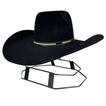 Chapéu Country Mundial Barreto Aveludado Preto Aba 12 - Ref.8031