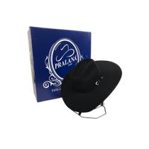 Chapéu Country Pralana Cross Horse Preto Feltro Aba 12 Ref: 12432.3360