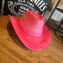 Chapéu Country Rosa Pink Vaqueira Camurça Ana Castela