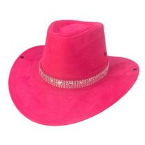 Chapéu cowboy camurça boiadeira Ana Castela faixa brilho CORAÇÃO