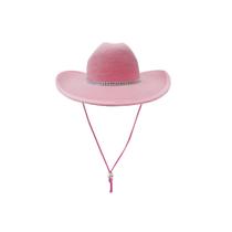 Chapeu Cowboy Com Strass Rosa Menina Cowgirl Country - Fantasia Bras