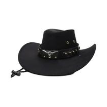 Chapéu Cowboy de Aba Larga - Estilo Ocidental Retrô Unissex para Verão