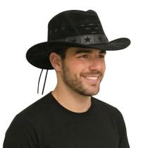 Chapéu Cowboy Raspa Americano Couro Rodeio Masculino