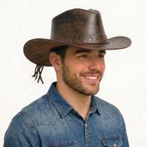 Chapéu Cowboy Raspa Envernizada Country Rodeio Barretos Vaquejada