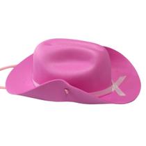 Chapéu Cowgirl Rosa Adulto Festa Junina Country com Cordão