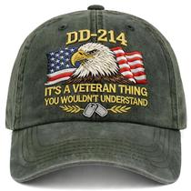 Chapéu DD-214 Veteran para homens bordado patriótico militar