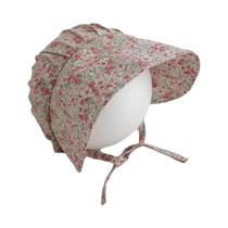 Chapéu De Algodão Com Estampa Floral Para Crianças, Protetor Solar De Verão, Leve, Macio, Com Aba