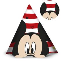 Chapéu de Aniversário Festa Mickey Mouse 12 Unidades