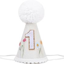Chapéu de aniversário WUTKYAX Wild Flower, 1º aniversário para meninas Chapéu de aniversário WUTKYAX Wild Flower, 1º aniversário para meninas