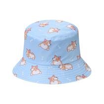Chapéu de balde Anime Corgis Dogs Casual Beach Unissex 56-58 cm Chapéu de balde Anime Corgis Dogs Casual Beach Unissex 56-58 cm