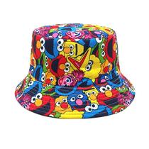 Chapéu de balde Elmos Anime Casual Beach Sun de poliéster unissex Chapéu de balde Elmos Anime Casual Beach Sun de poliéster unissex