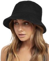 Chapéu de balde FURTALK de algodão lavado para mulheres, preto de verão