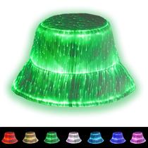 Chapéu de balde LED luminoso Rave Festival USB recarregável
