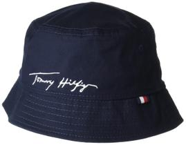 Chapéu de balde Tommy Hilfiger masculino exclusivo de algodão azul escuro