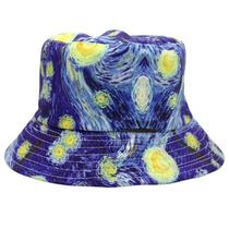 Chapéu de balde Van Goghs Starrys Skys, pinturas a óleo, anime Chapéu de balde Van Goghs Starrys Skys, pinturas a óleo, anime