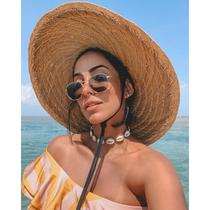 Chapéu de Bambú Sombrero Praia Palha Natural Unissex Chapéu de Bambú Sombrero Praia Palha Natural Unissex