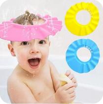 Chapéu De Banho Protetor Viseira Lava Cabeça Bebês Crianças - Sou Mais Preço