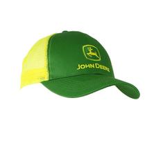 Chapéu de beisebol John Deere com logotipo bordado Mesh Back Yellow