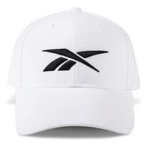 Chapéu de beisebol Reebok Vector Snapback 6 painéis branco unissex