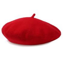 Chapéu de boina de lã AWAYTR, gorro clássico feminino de cor sólida