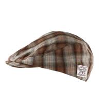 Chapéu de boné plano com design xadrez para homens em algodão ou jeans Chapéu de boné plano com design xadrez para homens em algodão ou jeans