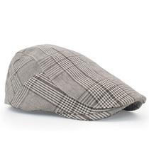 Chapéu de boné plano Houndstooth Gatsby Newsboy para homens