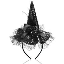 Chapéu de bruxa de Halloween Utavu para festa à fantasia, preto